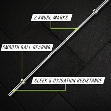 Load image into Gallery viewer, Compact 6ft Olympic Barbell with Knurled Grip - Ideal for Beginner Weightlifting