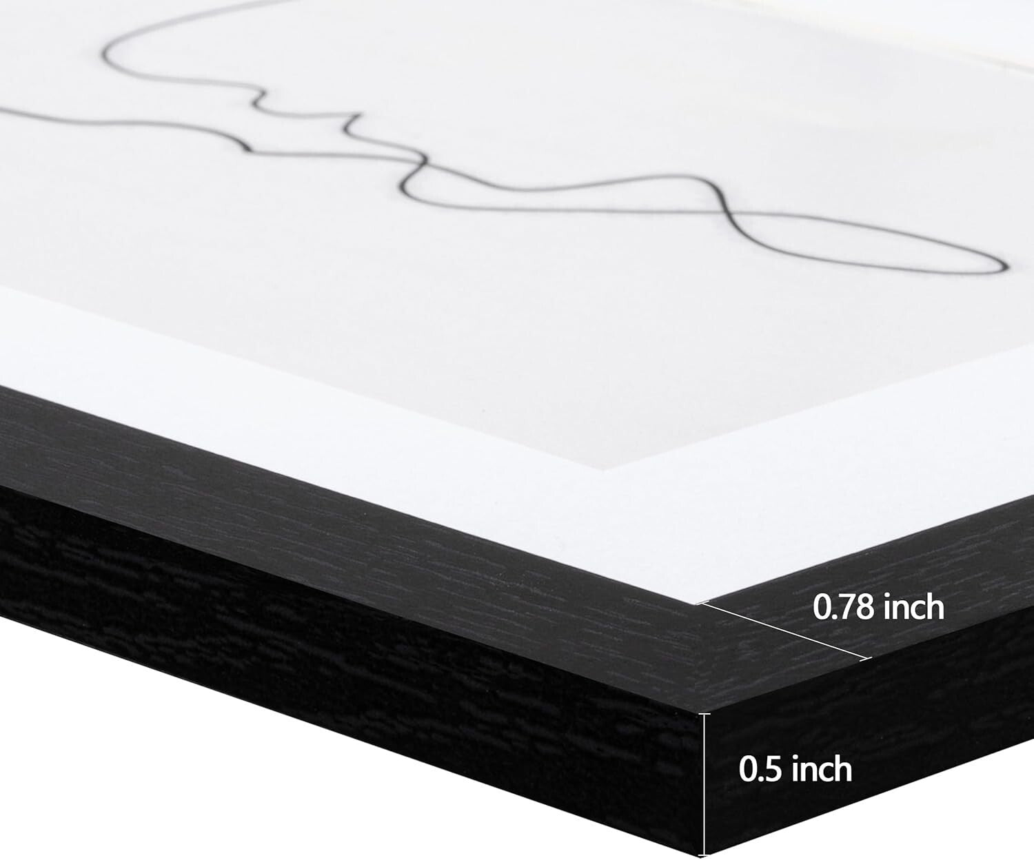 Elegant Black Picture Frame Set for 14x14 and 10x10 Photos - Collage Decor