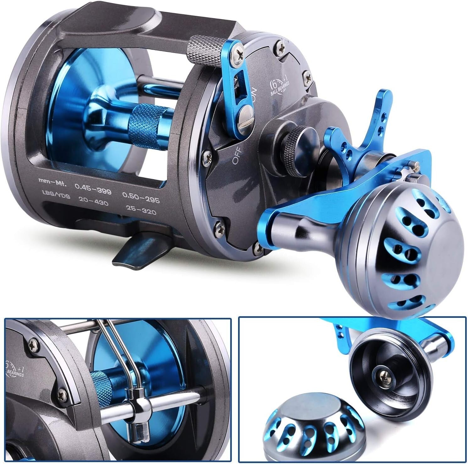 Durable Carbon Fiber Pull Fishing Reel with Double Ratchet System - Right-Handed