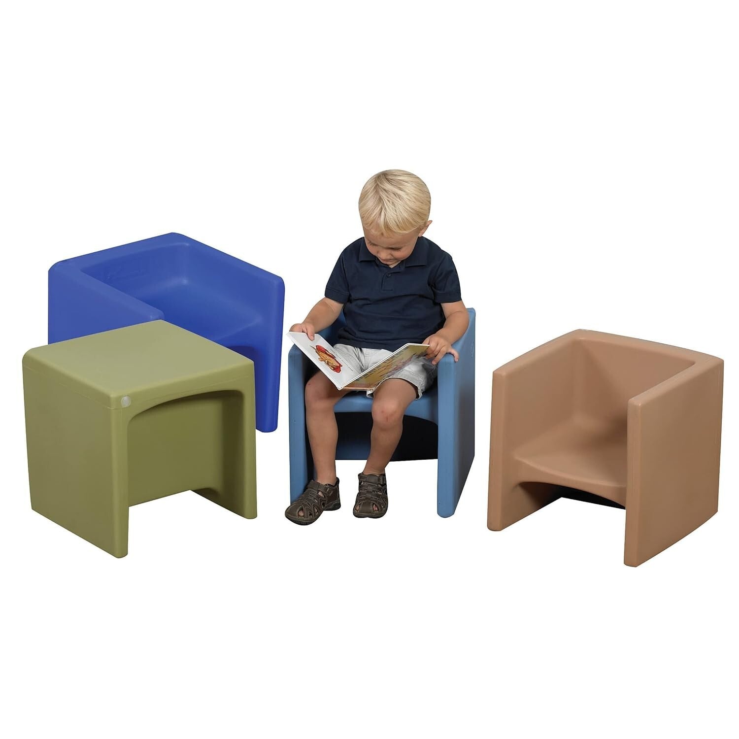 3-in-1 Cube Chairs Set for Kids - Fun, Durable & Ergonomic Classroom Seating