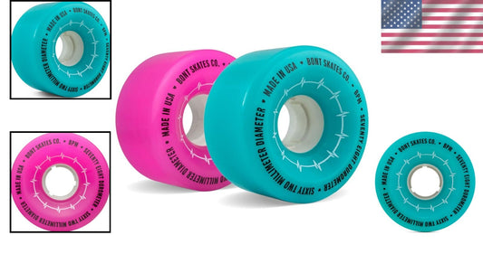 Durable 62x35mm Quad Roller Skate Wheels - Ideal for Outdoor Skating, Pack of 4