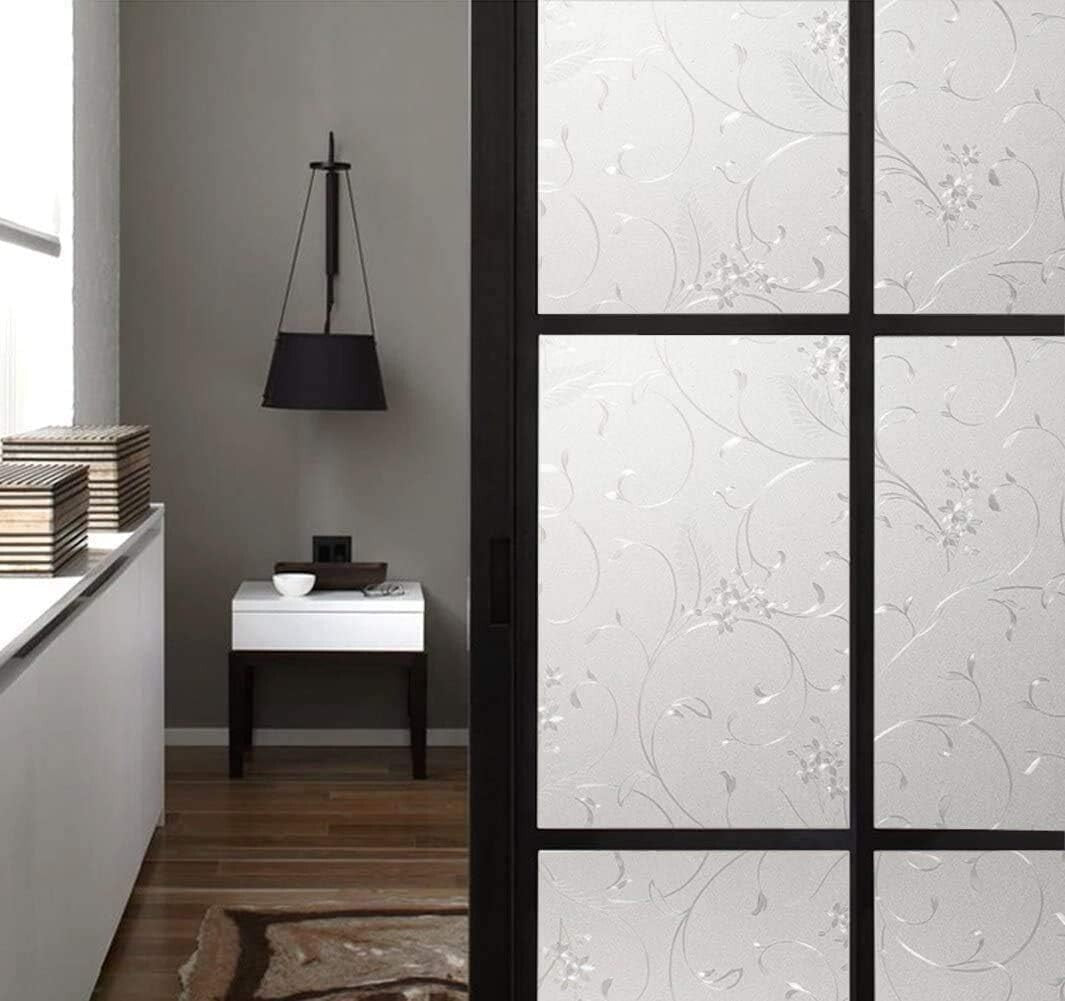 Customizable Frosted Glass Window Film 29.5'' x 118'' - Removable UV Protection