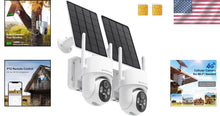 Load image into Gallery viewer, 360-Degree Wireless Outdoor Camera with 2K Night Vision - No Internet Needed