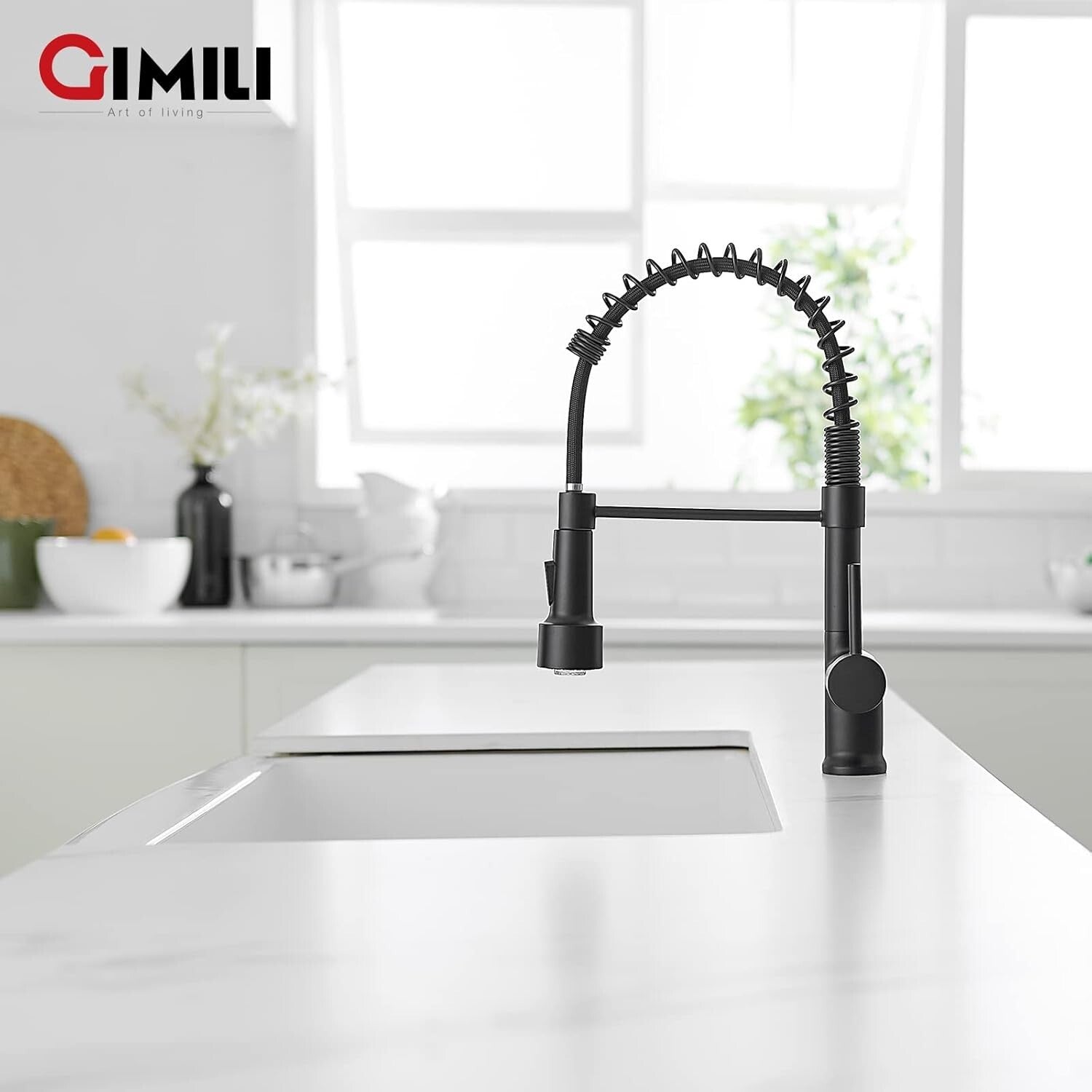 360-Degree Swivel Kitchen Faucet with Dual Function LED Sprayer for Modern Homes