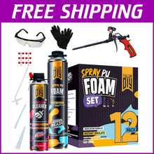 Load image into Gallery viewer, Expanding Spray Foam Insulation Kit for Gaps &amp; Cracks - 240 Board Feet Coverage