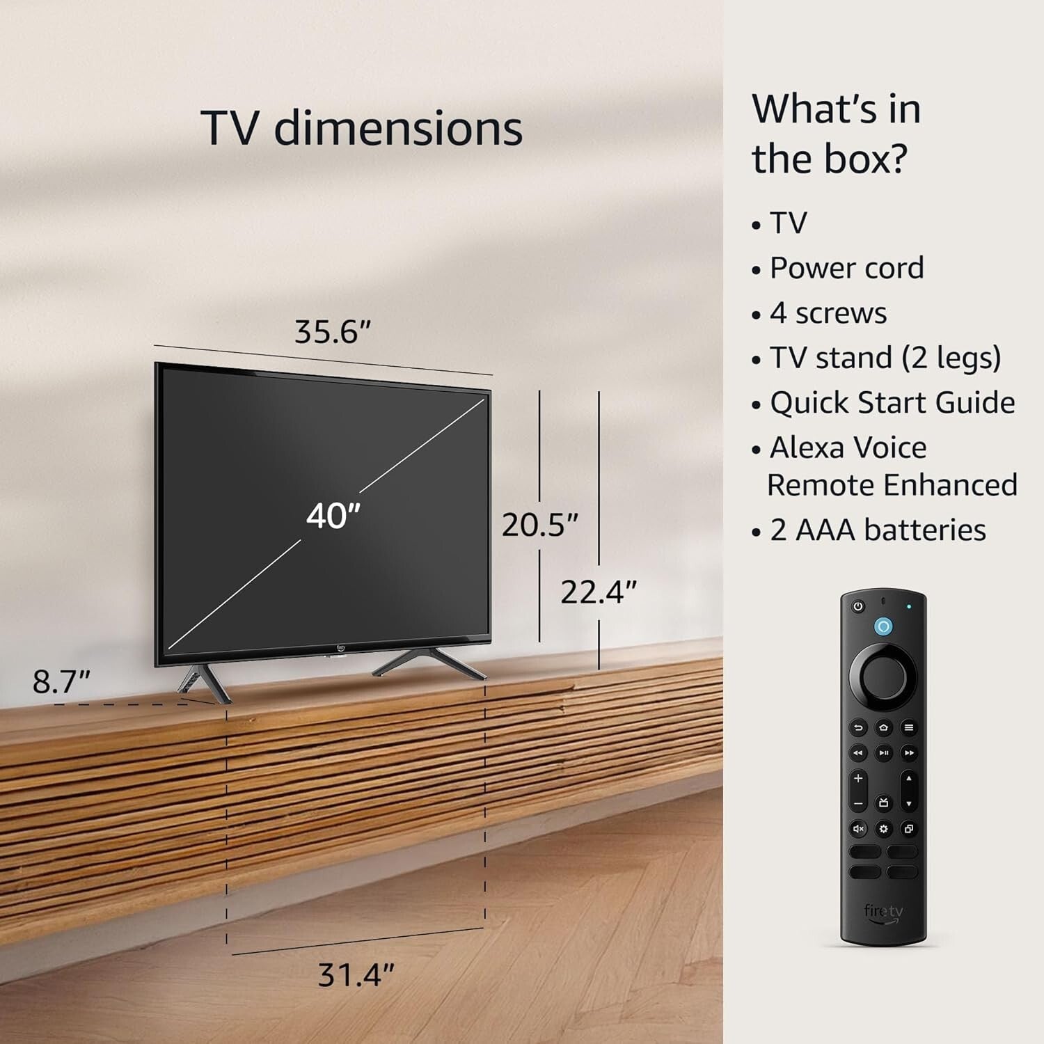 40" Full HD Smart TV with Dolby Audio & Alexa Control - Watch Anytime, Anywhere