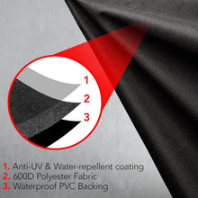 Load image into Gallery viewer, Durable Black BBQ Grill Cover, 52" - Waterproof &amp; Fade Resistant, Universal Fit