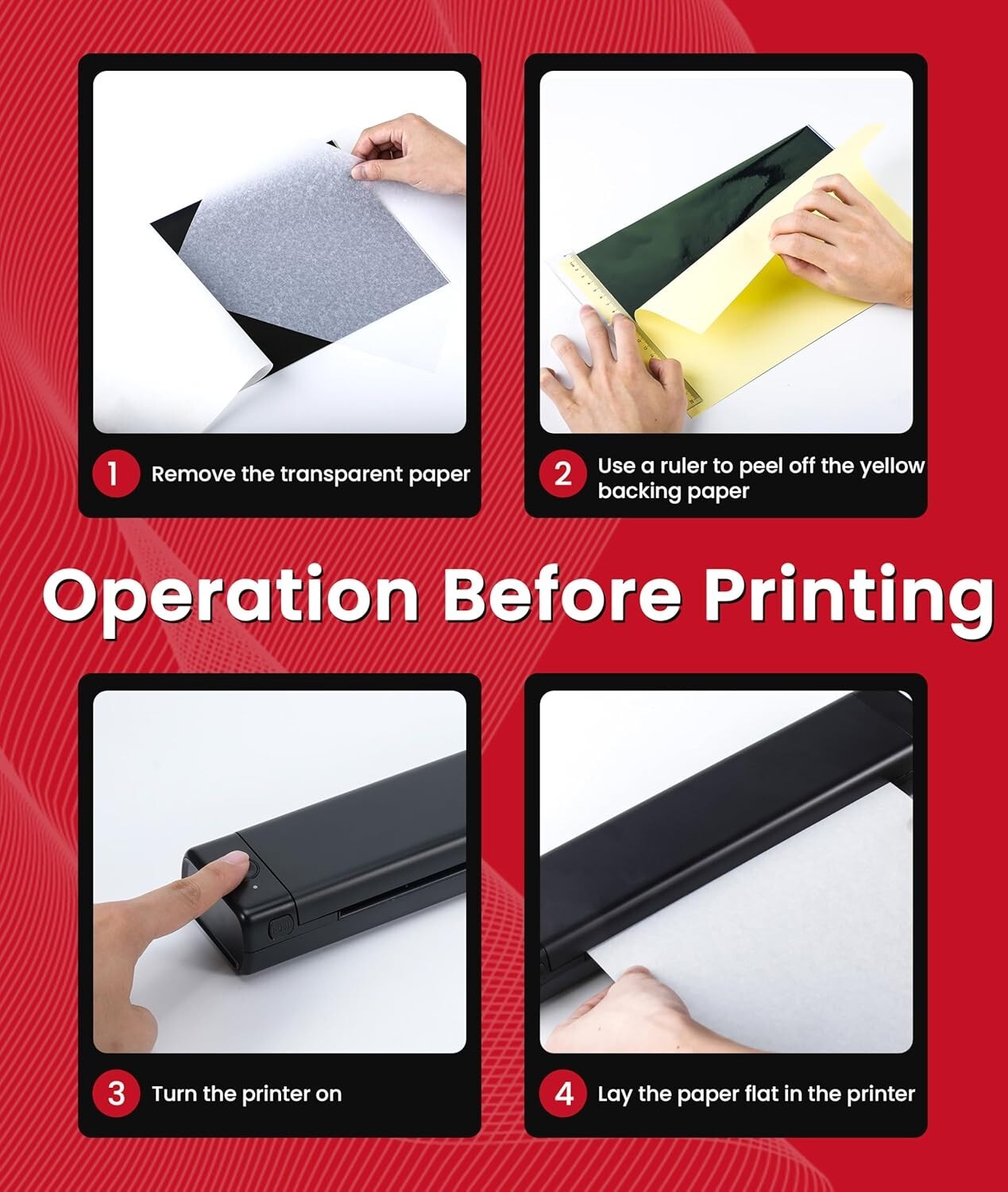 Bluetooth Wireless Tattoo Stencil Printer - Portable & Inkless Printing Machine