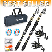 Load image into Gallery viewer, Sensitive and Strong Telescopic Fishing Rod Package - Ideal for Bass Fishing