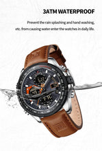 Load image into Gallery viewer, Luxury Men's Military Watch - Stylish, Water-Resistant &amp; Dual Display Function