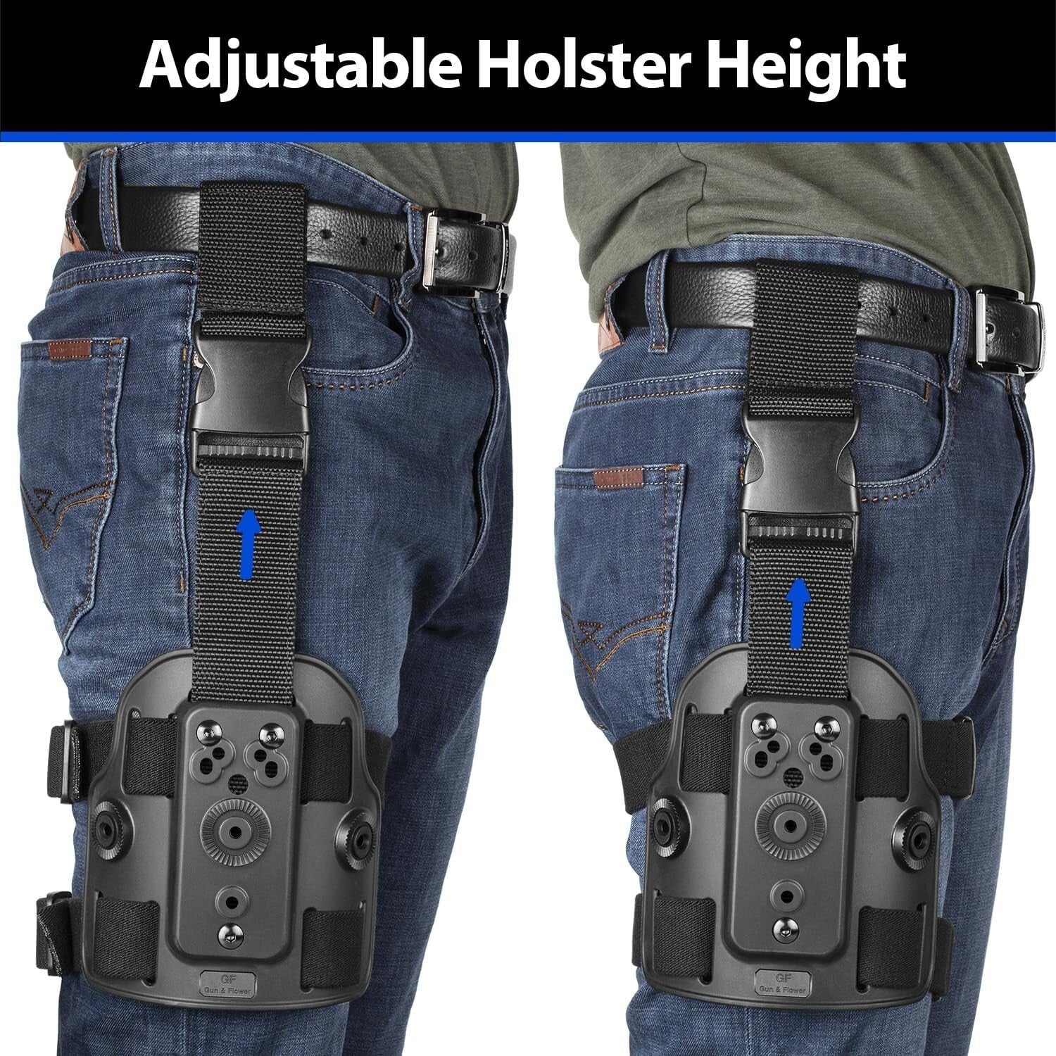 Adjustable Drop Leg Tactical Platform with Thigh Straps & Holster Attachments