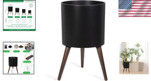 Load image into Gallery viewer, Handcrafted 12" Indoor Planter Pot with Stand - Durable Fiberclay &amp; Solid Legs