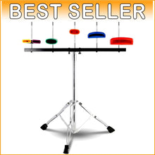 Load image into Gallery viewer, Professional Jam Block Percussion Stand - Stable Double Brace &amp; Cowbell Holder