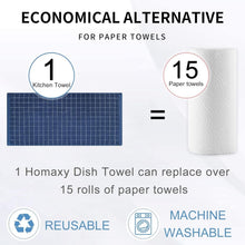 Load image into Gallery viewer, Elegant 12-Pack of Cotton Dish Towels - 13x28 Checkered for Quick Drying &amp; Care