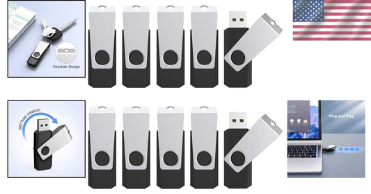 Lightweight 100 Pack of 128MB USB Flash Drives - Versatile Storage Solutions