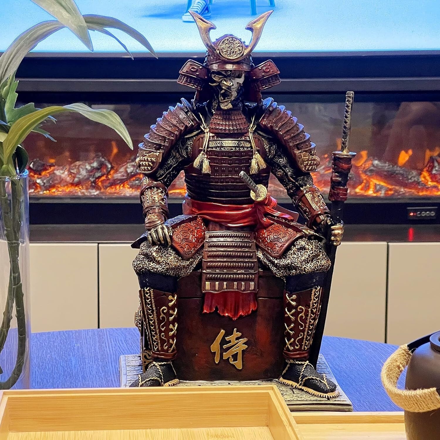 Eco-Friendly Resin Samurai Undead Warrior Figurine - Perfect Gift for Collectors