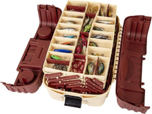 Load image into Gallery viewer, Portable All-Weather Fishing Tackle Box with 7 Fold-Out Trays &amp; 61 Compartments