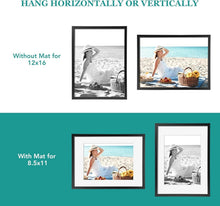 Load image into Gallery viewer, Thoughtful Gift Set - 12x16 Picture Frames in Polished Black Finish, Set of 6