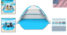 Load image into Gallery viewer, Water-Repellent Beach canopies with Mesh Windows – 3-Person Shade Solution