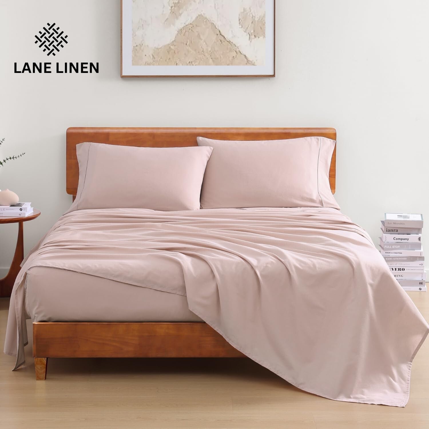 Soft Percale Full Size Cotton Sheet Set – Machine Washable, Fade Resistant
