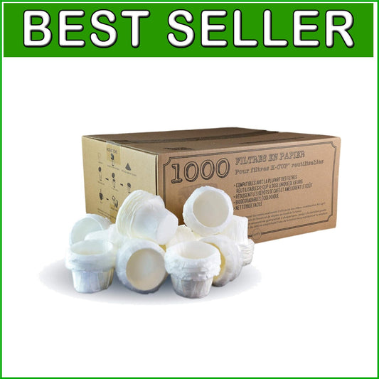 1000 Disposable K-Cup Paper Filters for Keurig - Biodegradable & Easy Brew