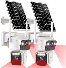 Load image into Gallery viewer, Dual Lens Solar Powered Security Cameras - 2K Outdoor WiFi, Color Night Vision