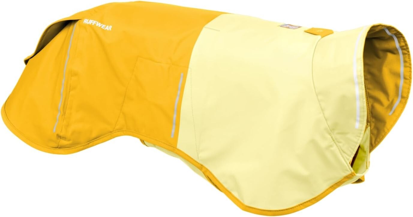 Lightweight Windproof Dog Jacket with Reflective Trim - Small Mineral Yellow