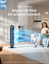 Load image into Gallery viewer, Portable 36-Inch Tower Fan with 25ft/s Airflow - Ideal for Bedroom &amp; Living Room