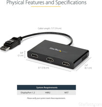 Load image into Gallery viewer, 3-Port DisplayPort MST Hub - Connect 3 HDMI Monitors for Enhanced Workstations