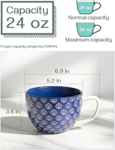 Load image into Gallery viewer, 24 oz Vintage Blue Mugs - Stylish, Durable Tableware for Home &amp; Celebrations