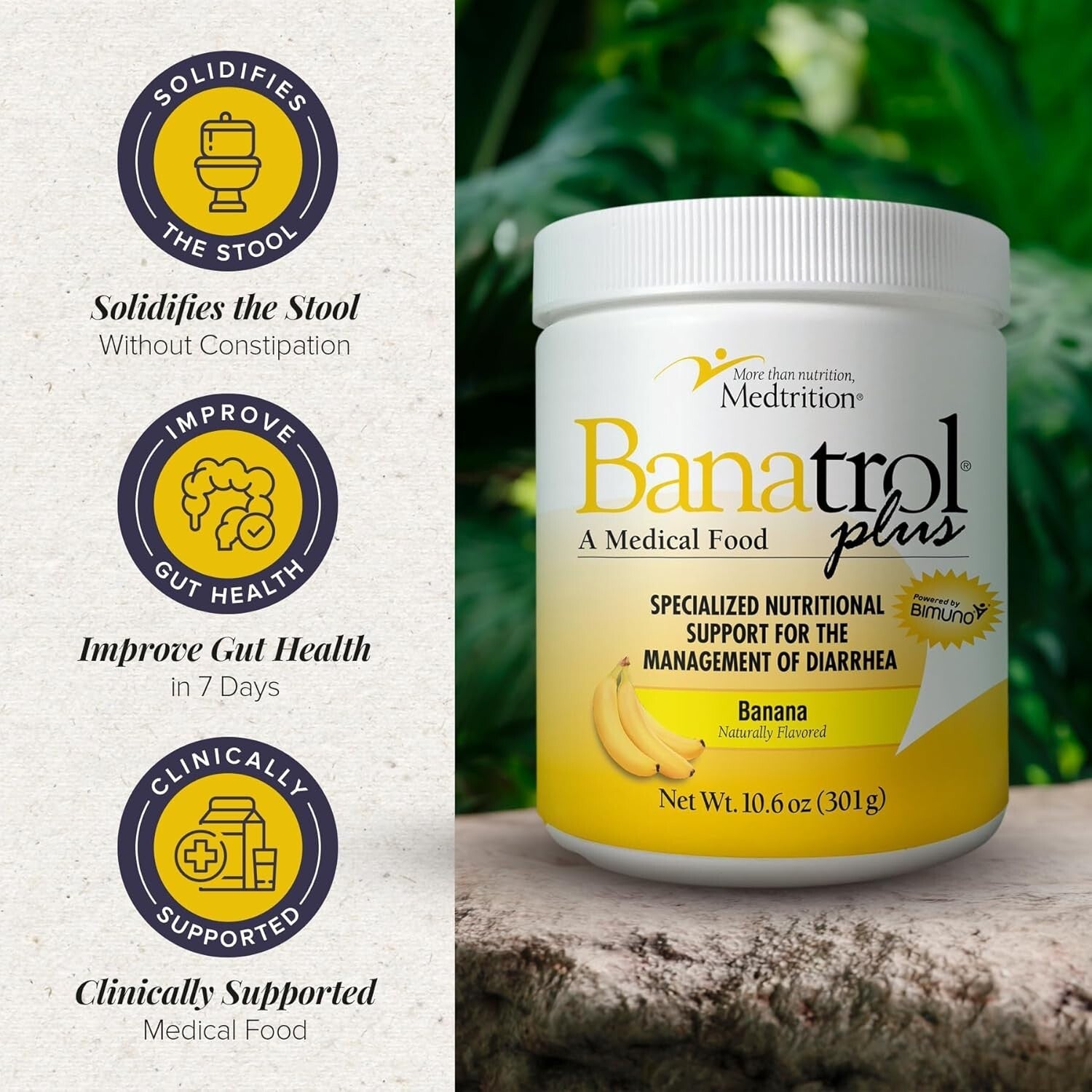 Clinically Proven Banatrol Plus Anti-Diarrheal for IBS and Gut Health - 10.6 oz