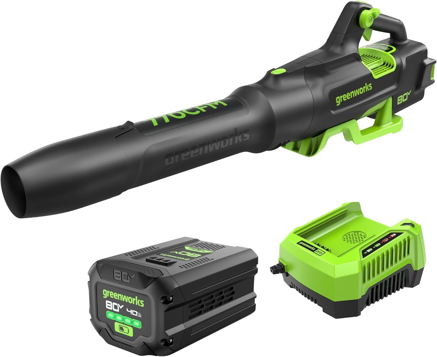 Ultra-Lightweight 80V Axial Blower - 80 Minutes Run-Time, Rapid Charger Included