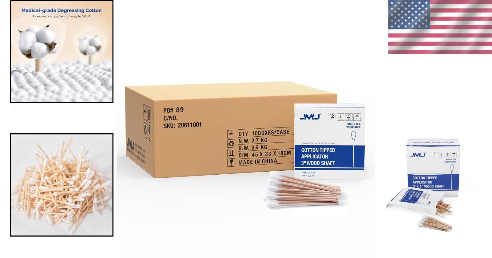 Durable 3-Inch Cotton Swabs - 10000 High-Quality Applicators for All Needs