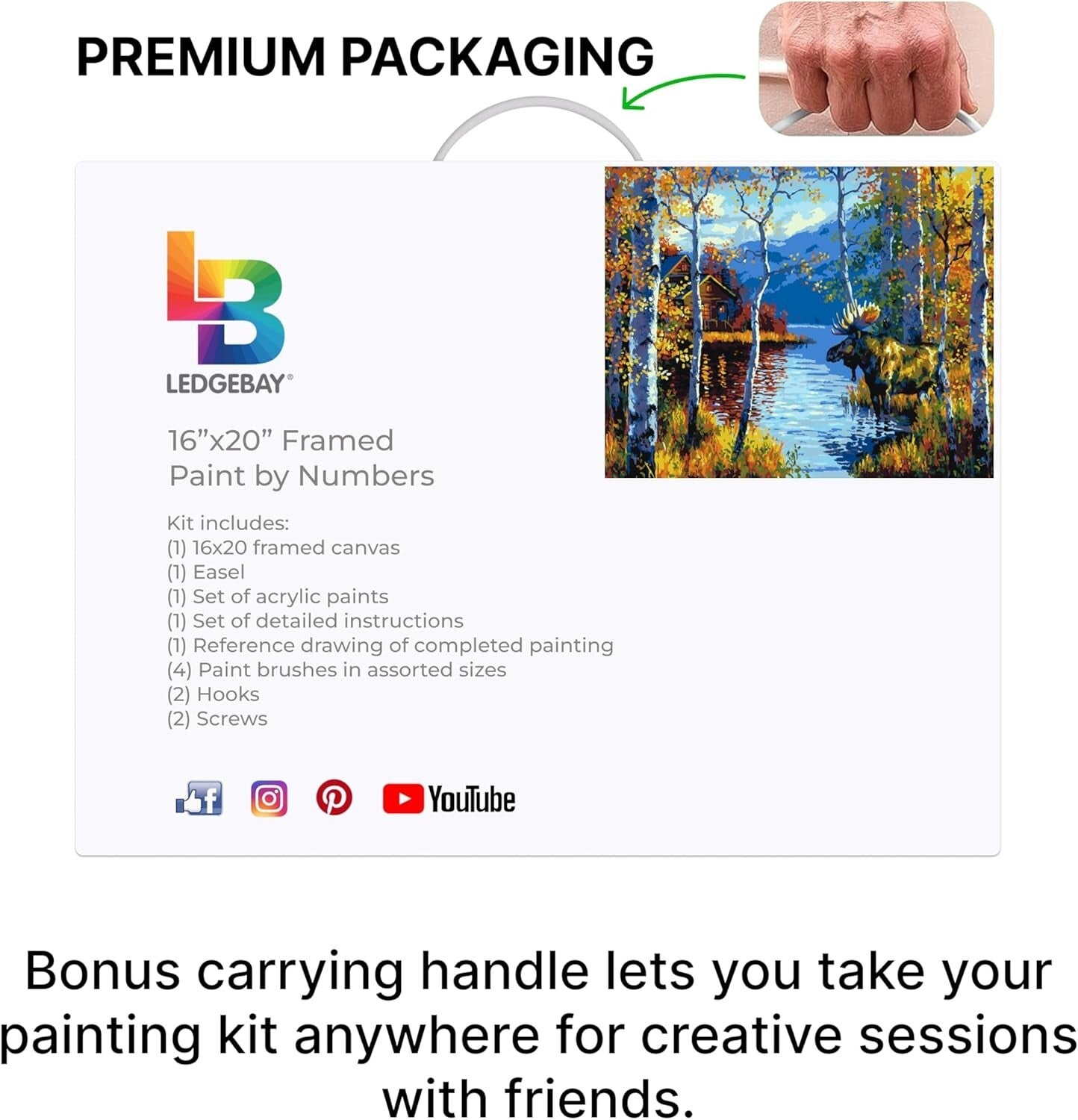 Relaxing Paint by Numbers Kit for Adults - Includes Everything for Your Canvas