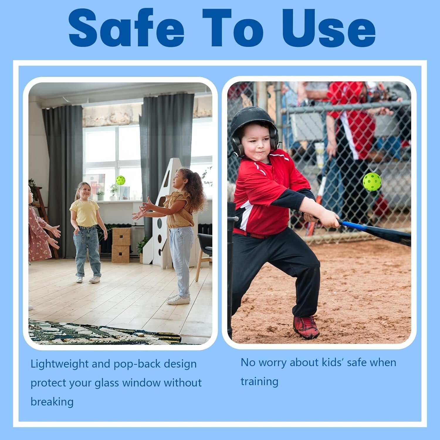 100 Pack Lightweight Plastic Baseball Training Balls with Drawstring Bag