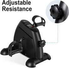 Load image into Gallery viewer, Portable Under Desk Bike Pedal Exerciser with Adjustable Resistance &amp; LCD Screen