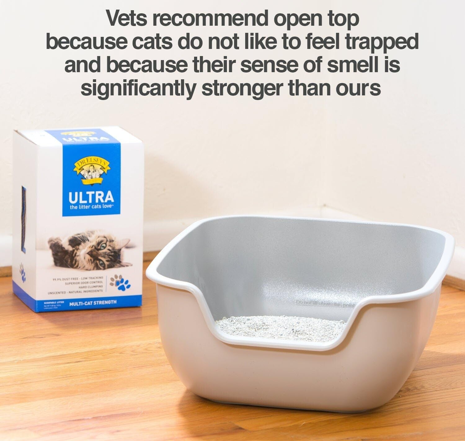 Lightweight Non-Stick Litter Box: Large, Pet Safe Design for Hassle-Free Cleanup