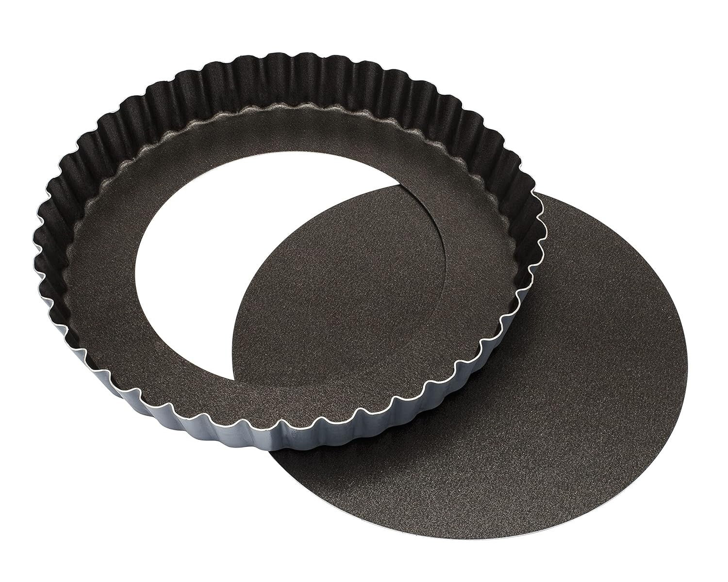 Professional Quality 9.5" Nonstick Tart Pan with Fluted Design - Bourgeat Exopan