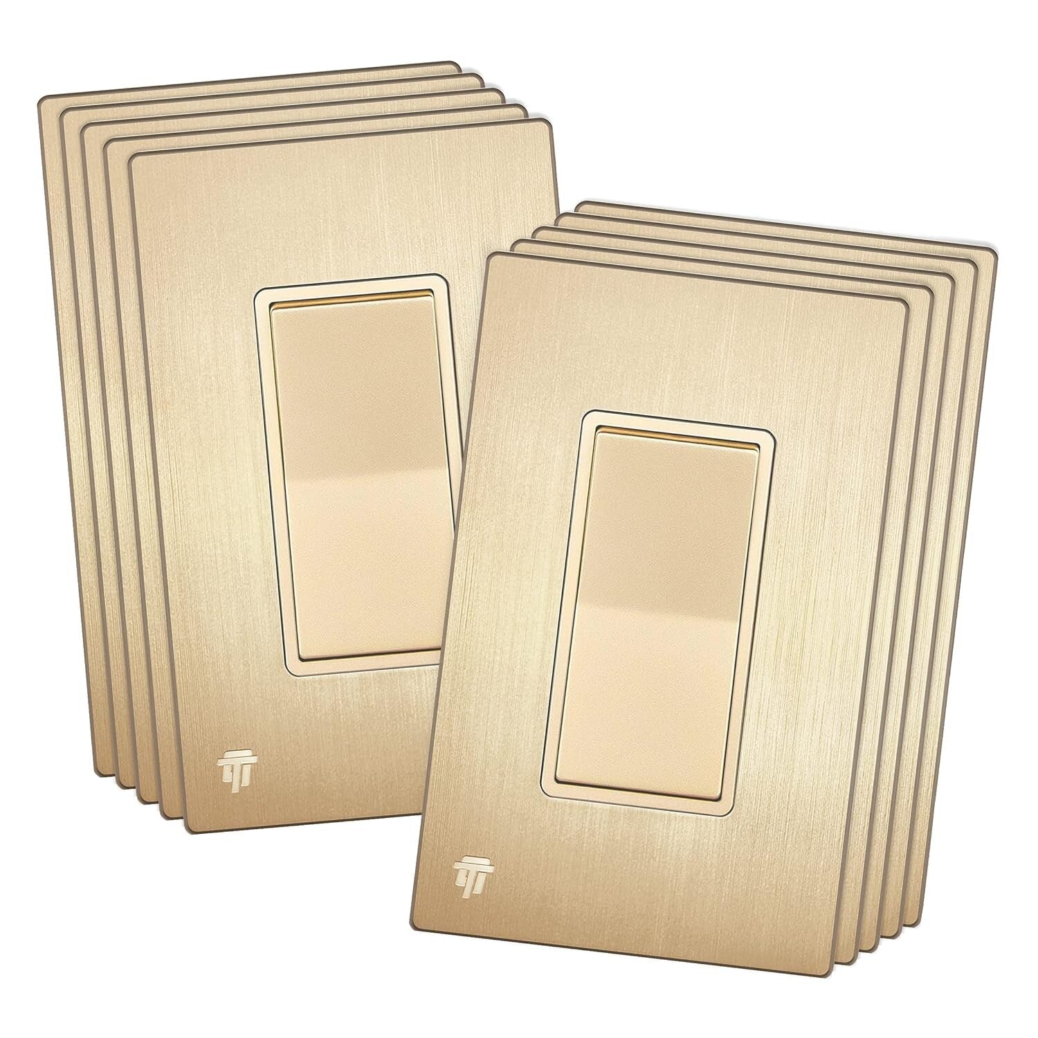 Versatile Gold Decorator Light Switch 15A 10 Pack - Ideal for Home & Commercial