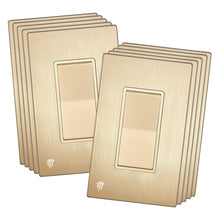Load image into Gallery viewer, Versatile Gold Decorator Light Switch 15A 10 Pack - Ideal for Home &amp; Commercial