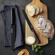 Load image into Gallery viewer, Stylish 15-Piece Non-Stick Knife Set with Built-In Sharpener - Ideal for Gifting