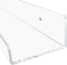 Load image into Gallery viewer, Modern Clear Acrylic 15'' Floating Shelf Set - 6 Pack for Stylish Organization