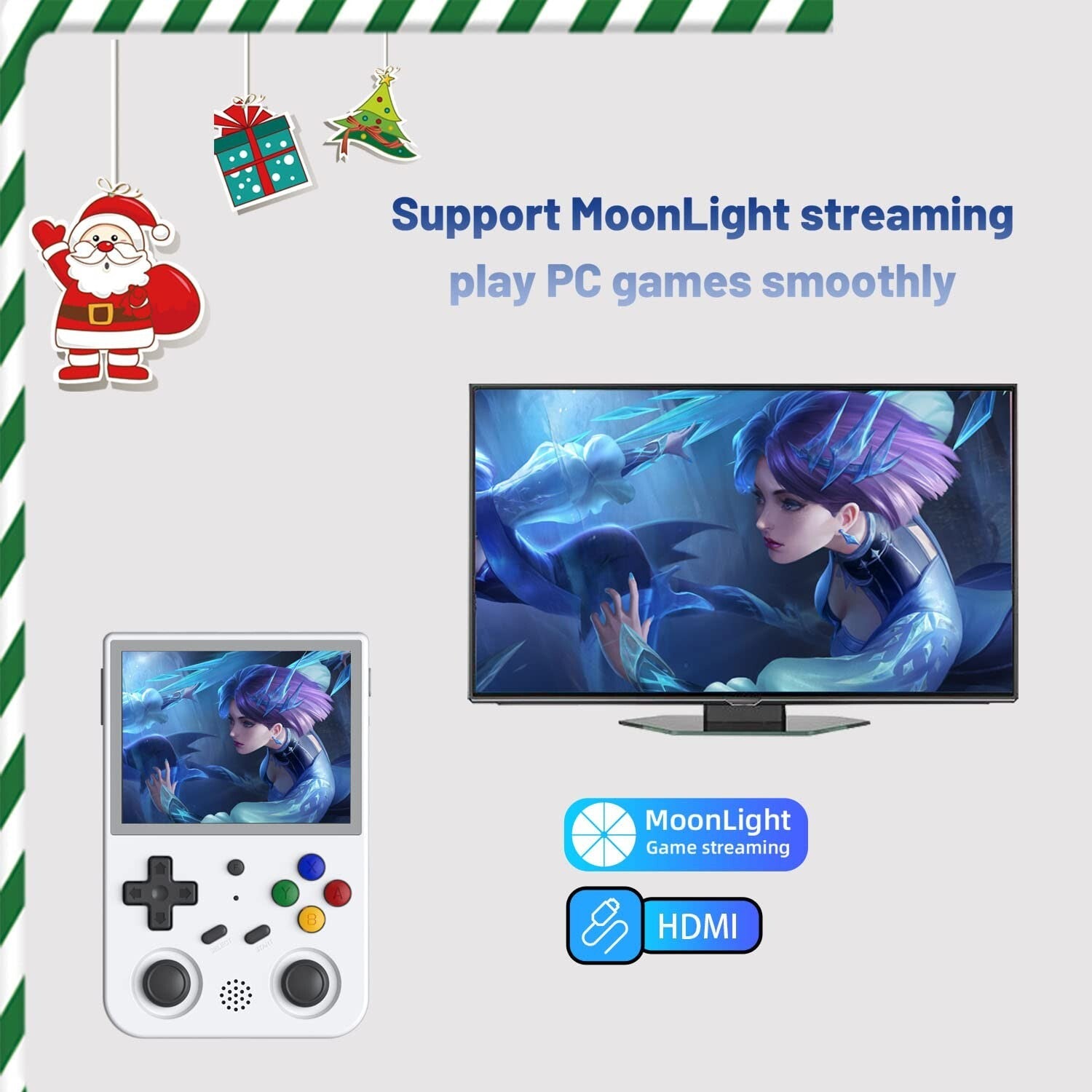 Portable RG353V Retro Game Console - Dual OS, 5G WiFi & HDMI Streaming