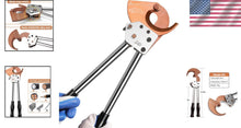Load image into Gallery viewer, Heavy-Duty Ratchet Cable Cutters for 300mm² Copper/Aluminum Wire - 600mcm