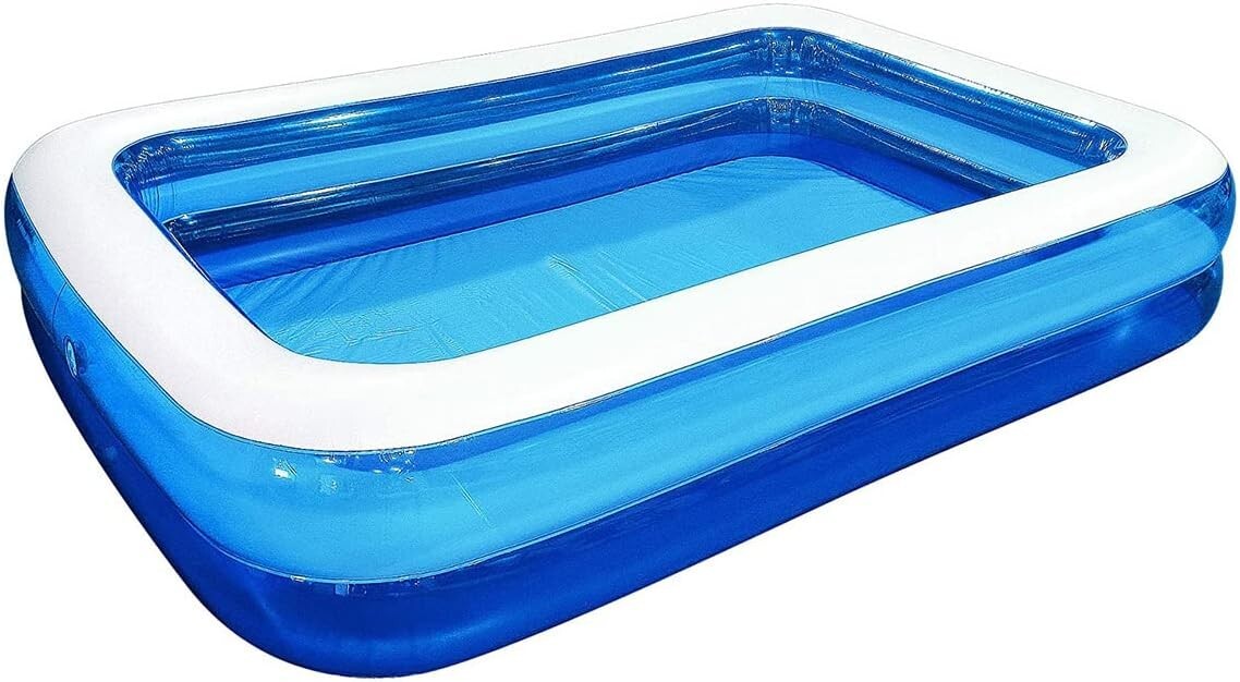 Easy Inflate Giant Kiddie Pool - 10 Feet Rectangular Pool for Endless Summer Fun