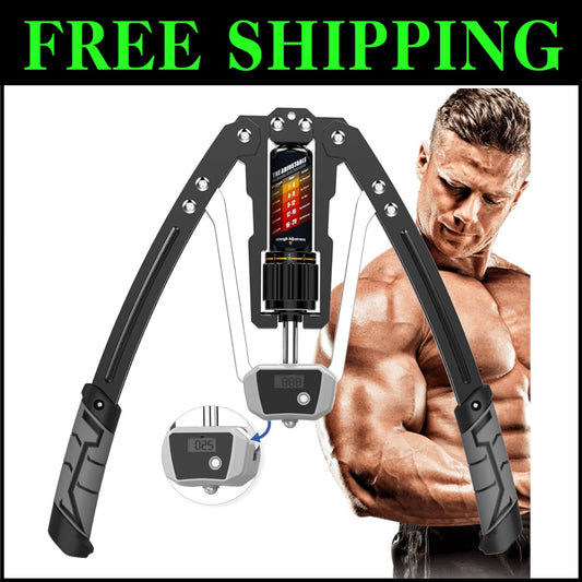 Adjustable Twister Arm Exerciser with LCD Counter - Up to 440 lbs Resistance