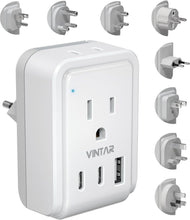 Load image into Gallery viewer, 5-in-1 Universal Travel Adapter with USB Ports: Compatible for 150+ Countries