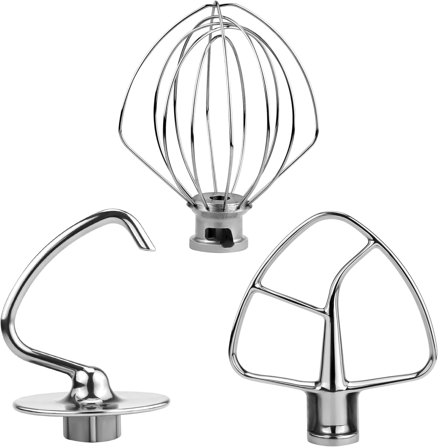 3-Piece Stainless Steel Mixer Accessory Set for KitchenAid Tilt-Head Mixers