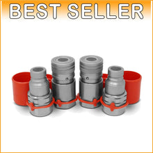 Load image into Gallery viewer, Durable Skid Steer Quick Connect Couplers Set with Dust Caps – 2 Heavy-Duty Sets
