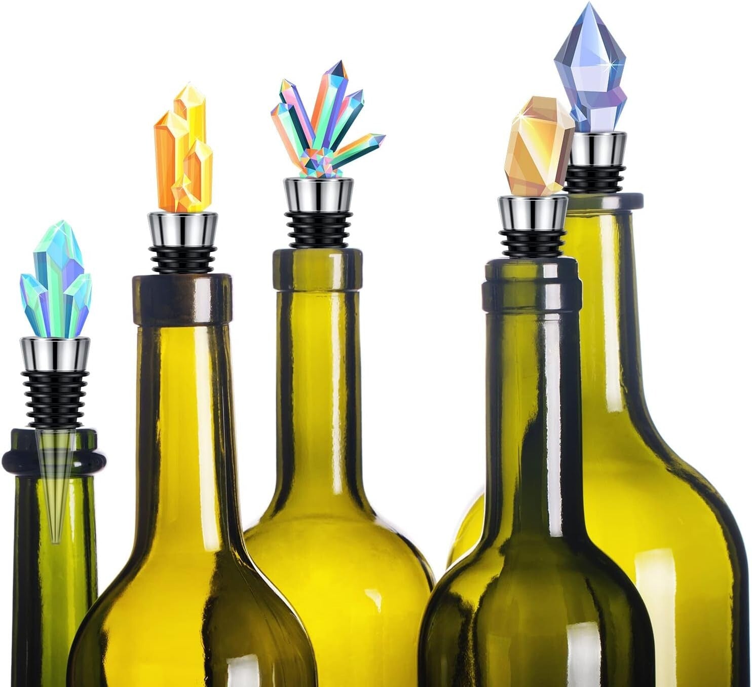 60-Piece Reusable Stainless Steel Wine Bottle Stoppers Kit – Perfect for Parties